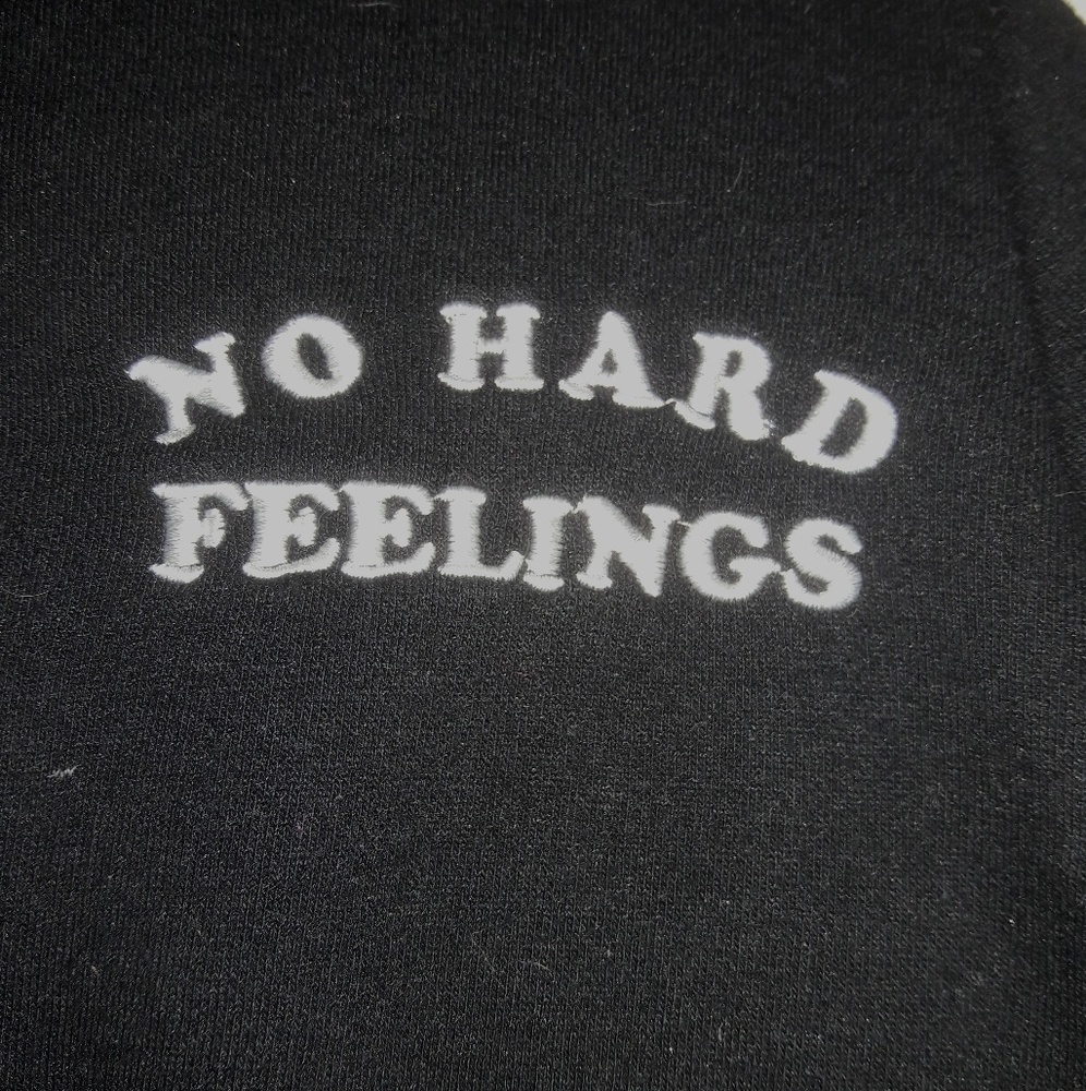 "No hard feelings" cropped sweater